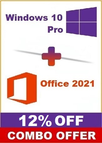 Windows 10 Pro + Office 2021 Lifetime Activation 32/64 Bit Key - Email Delivery